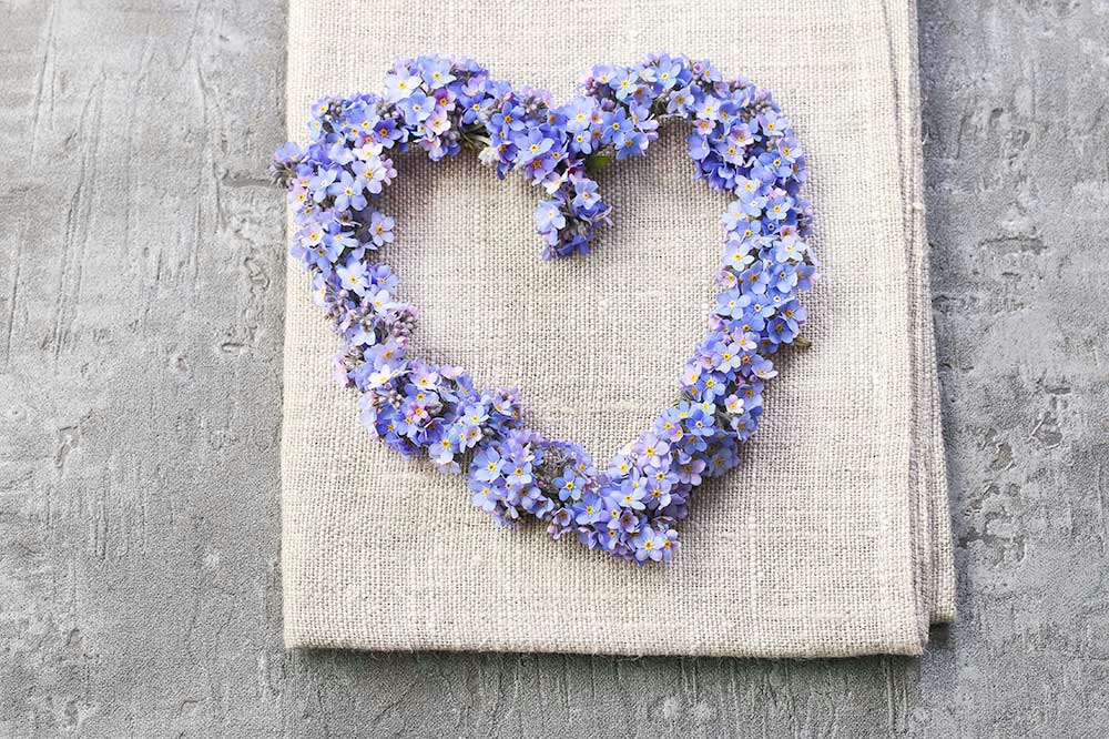 Maak harten met bloemen Maak harten met bloemen